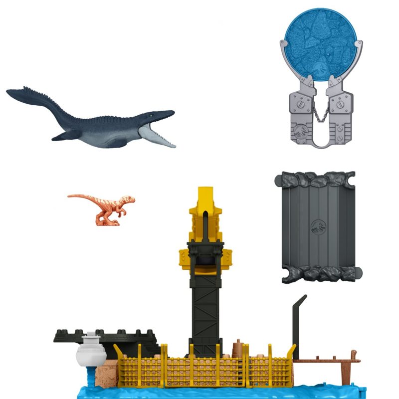 Jurassic World Mini Mosasaurus Mayhem 6-Piece Playset - Image 6