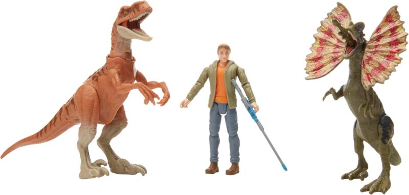 Jurassic World: Chaos Theory Ben Action Figure & 2 Dinosaurs Toy Pack - Image 2